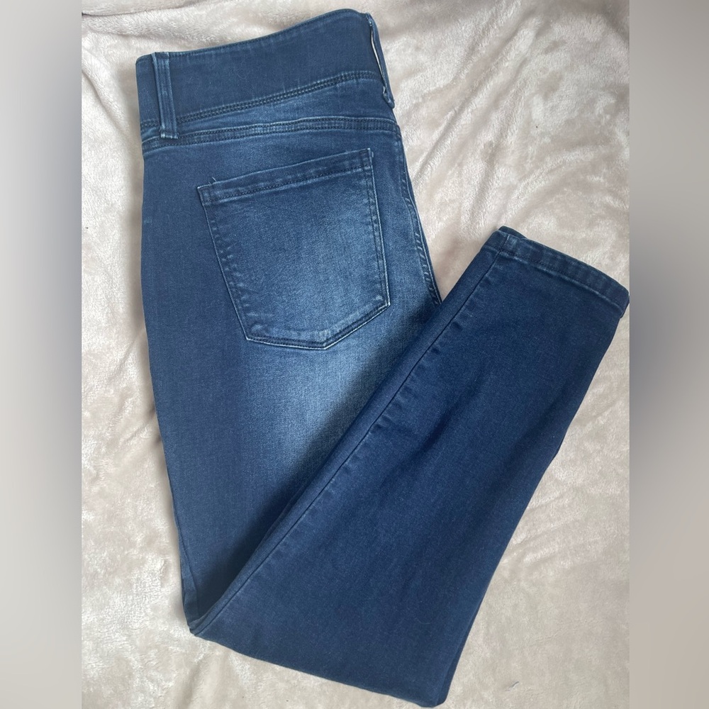 Nine West Dark Indigo Stretch Waistband‎ Skinny Jeans Size 14